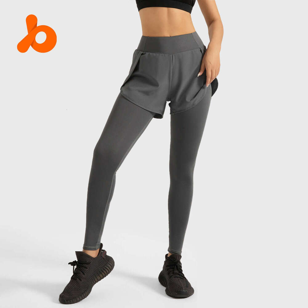 Special Zone Fake Two Pocket Yoga Pants With High Waist And Hip Lift Running Fitness Sports Tights KLMY
