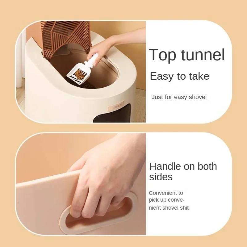 Litter Box Oversized Litter Basin Sub-Fully Semi-Enclosed Toilet Deodorant Cat Litter Box Young Cat Supplies