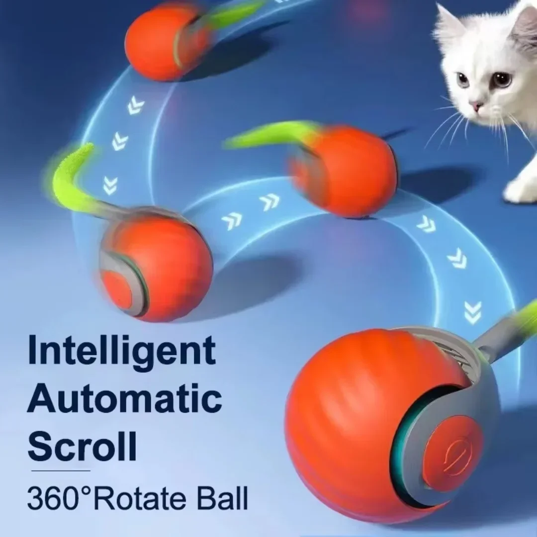 NEW Smart Interactive Speedy Tail 2.0 Cat Toy Automatic Moving Balls for Cats And Dogs Touch Motion Rolling Toy Ball for Pet