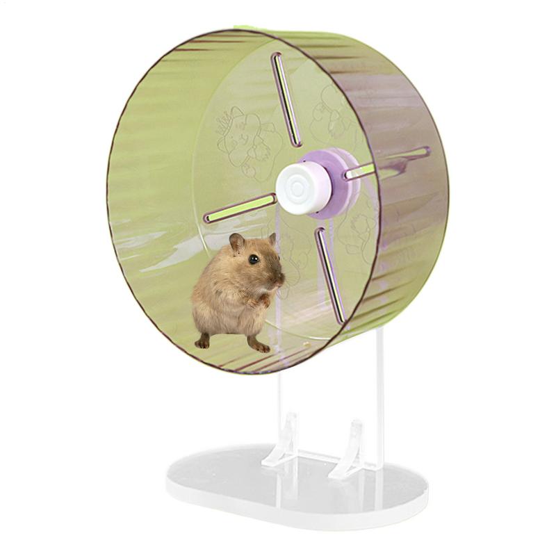 Dwarf Hamster Wheel Animals Spinner Wheel Toys Quiet Acrylic Small Animal Exercise Spinner Hamster Running Accessories Toys For
