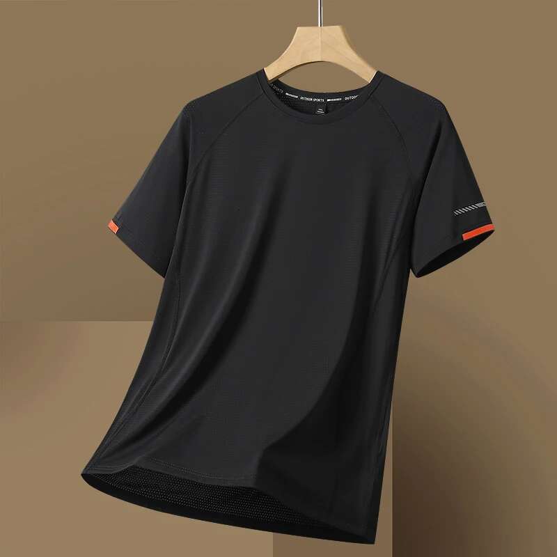 2024 Summer T-shirt Fashion Short sleeved Quick drying Casual Running Men's T-shirt Oversized 7XL 8XL Top T-shirt