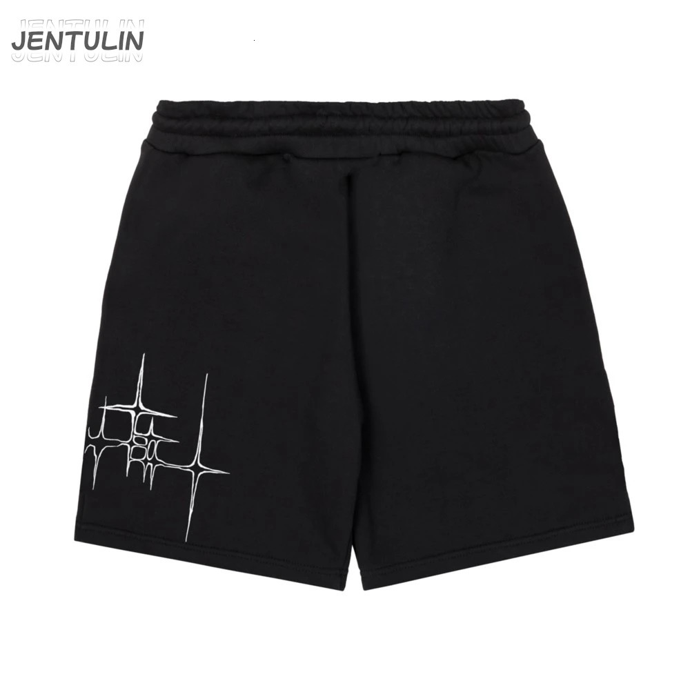 Harajuku Street Mens Shorts Lyrics Graphics Printed Oversized Jorts Baggy Y2k Unisex Korean Fashion Gothic 250304