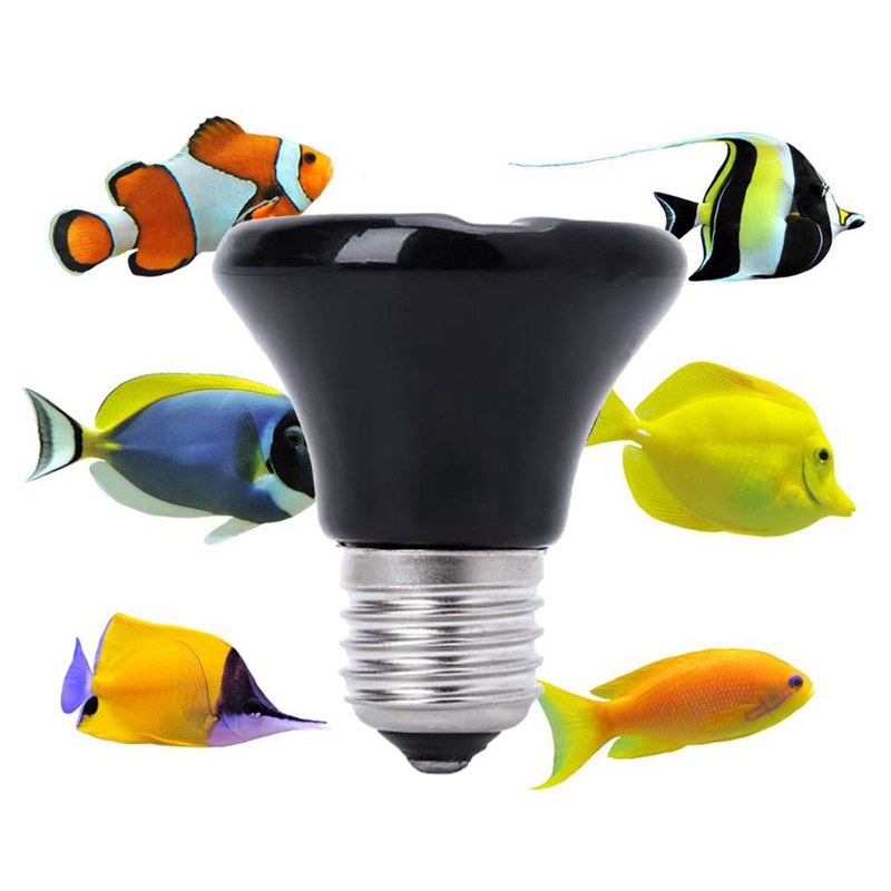 2X Hot 50W E27 Pet Heating Lamp Black Infrared Ceramic Emitter Heat Light Bulb Pet Brooder Reptile Lamp 220-230V