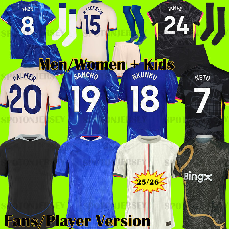 3XL 4xl CFC jersey kit CHELSEAS fc 24 25 26 jersey ENZO NKUNKU PALMER CAICEDO NETO trainning football jersey 2025 2026 Limited Snake Pre-Match Shirts chelseas jersey