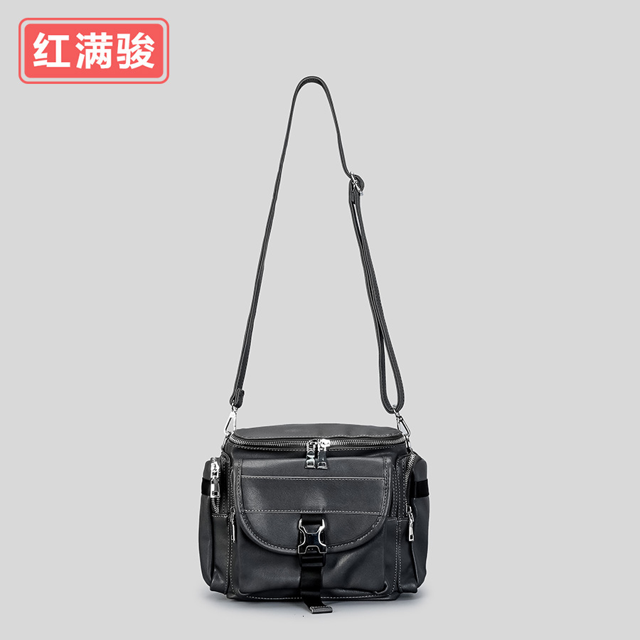 Designer Large Capacity Square Box Backpack For Women's Casual And Simple Soft PU Motorcycle With Multiple Pockets, Single Shoulder Crossbody Bag