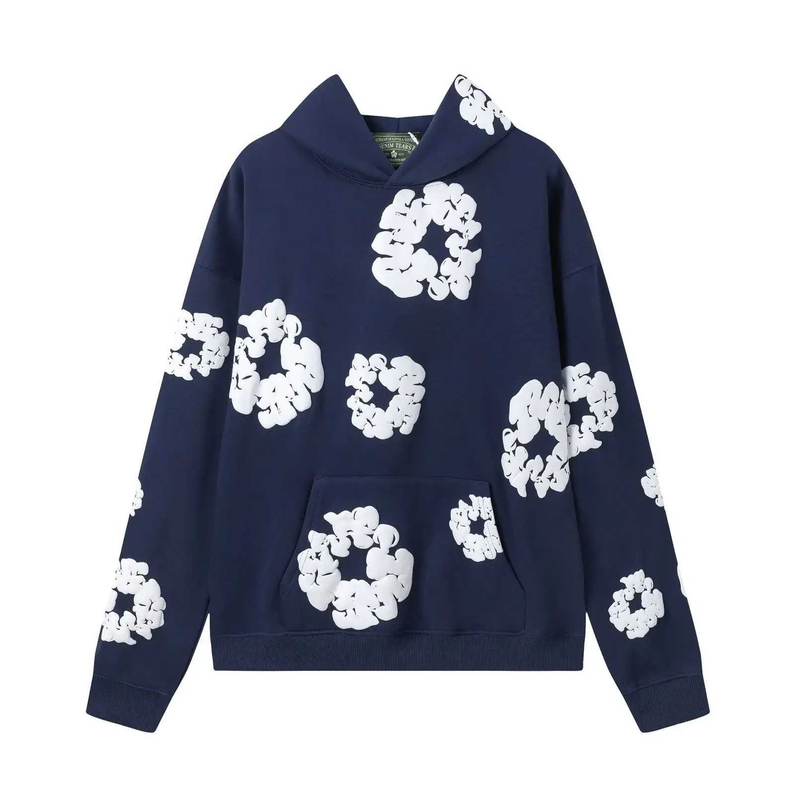 Fashion New Mens Same Kapok foam Print Loose Velvet Hooded Sweater Mens Set X2503051