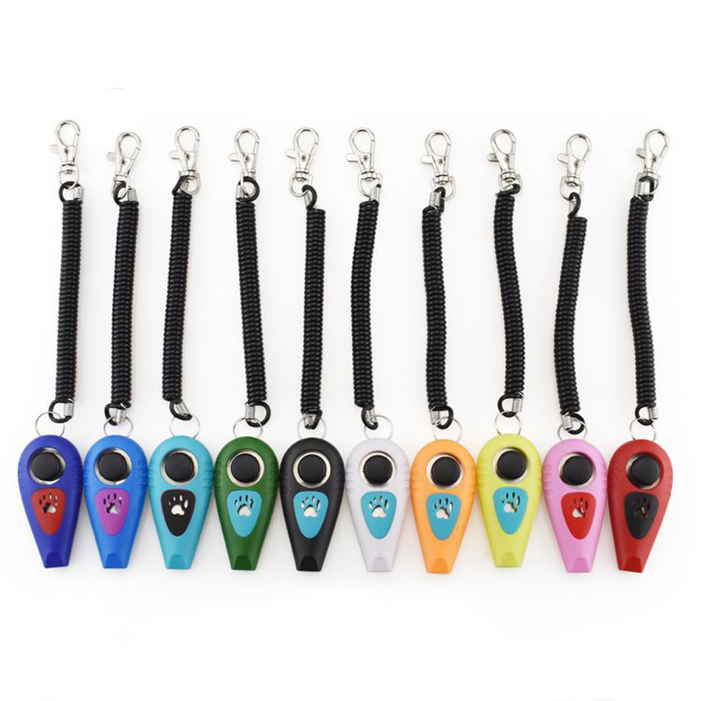 Multifunction Whistle Clicker Pet Dog Cat Keyring Sound Pet Training Clickers Supplies