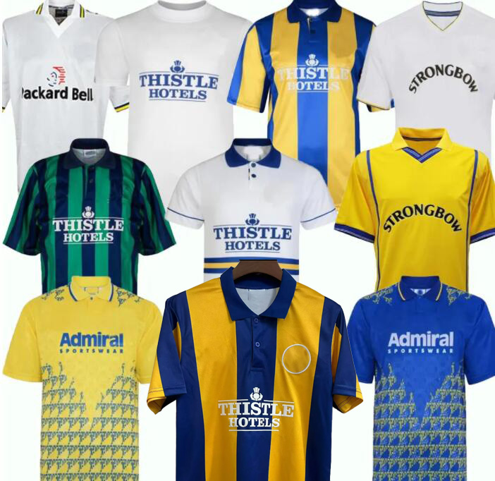 Retro LEEDS Soccer Jerseys HASSELBAINK Unitedes 89 90 91 92 93 95 94 96 97 98 99 00 01 02 SMITH KEWELL HOPKIN BATTY MILNER VIDUKA Classic Retrio Football Jersey shirt