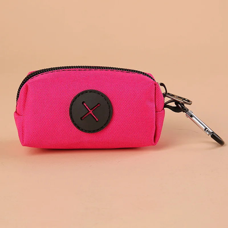 Canvas Dog Poop Bag Holder, Outdoor Pet Waste Bag Dispenser with Carabiner Clip, Animal Waste Collection Pouch Dog pee pad Puppy