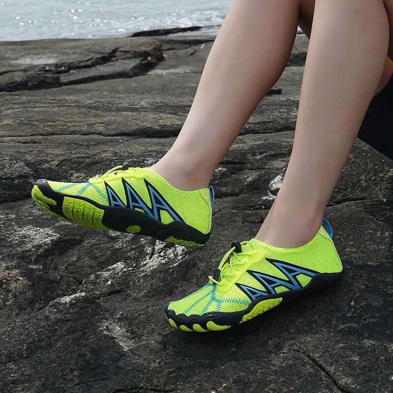 New Men's Qiuck-Dry Aqua Non-Slip Water Shoes Women's Couples Outdoor Wading Breathable Beach Swimming Five Finger Sneakers 2025