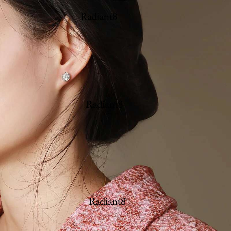 EWYA 0.5-2ct Moissanite Screw Stud D Color Sterg Sier 6 Prong Dia Earrings For Women Wedding Fine Jewelry