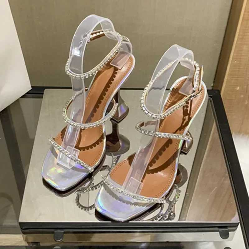 2024 Summer New Womens High Heels Rhine Chain Decorative SandalsXJ2500305