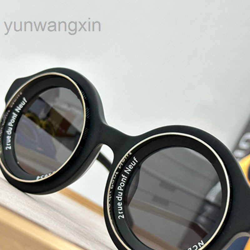 Fashionable Mens ultra light silver metal Super Vision Round Sunglasses Womens designer acetate low frame glasses outdoor UV400 vacation Mens casual Eyeglass