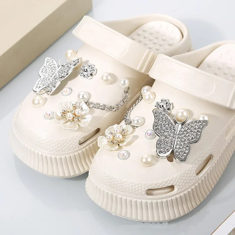 Shoe Charms for DIY Colored Diamond Crystal Shoe Buckle Decoration for Shoe Charm Accessories Kids Party Gift Shoes Decorations 250218