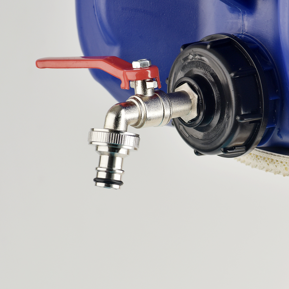 IBC Tank Tap Adapter S60*6 Coarse Thread to Brass/Alloy 16mm Quick Connect Replacement Valve Garden Home Valve Fitting Faucet