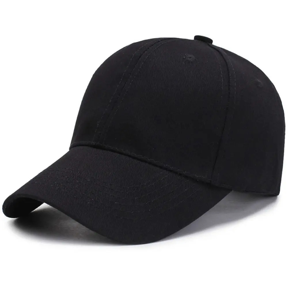 Black baseball cap suitable for womens sports adjustable cotton casual summer 250228