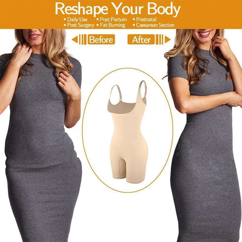 Bodysuit Women Shapewear Seamless Full Body Shaper Tummy Control Hip Butt Lifter Corset Slimming Waist Trainer Underwear KLMY