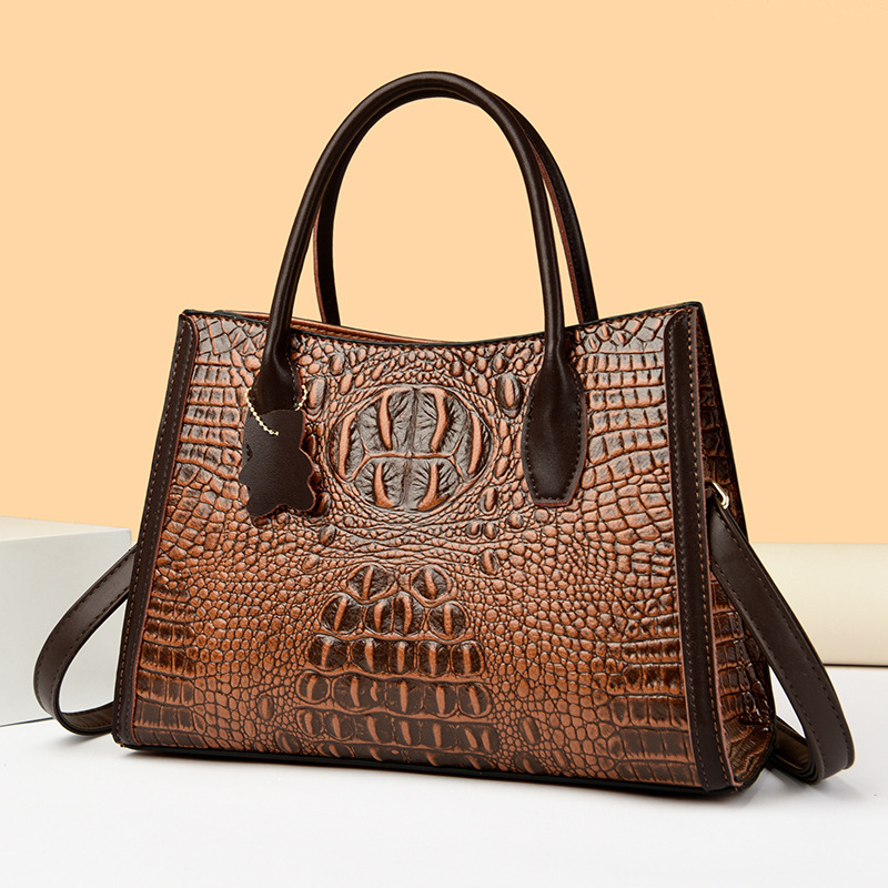 Bag Large Capacity Handbag 2024 New Tote Fashion Crocodile Pattern Women's Mother Bag