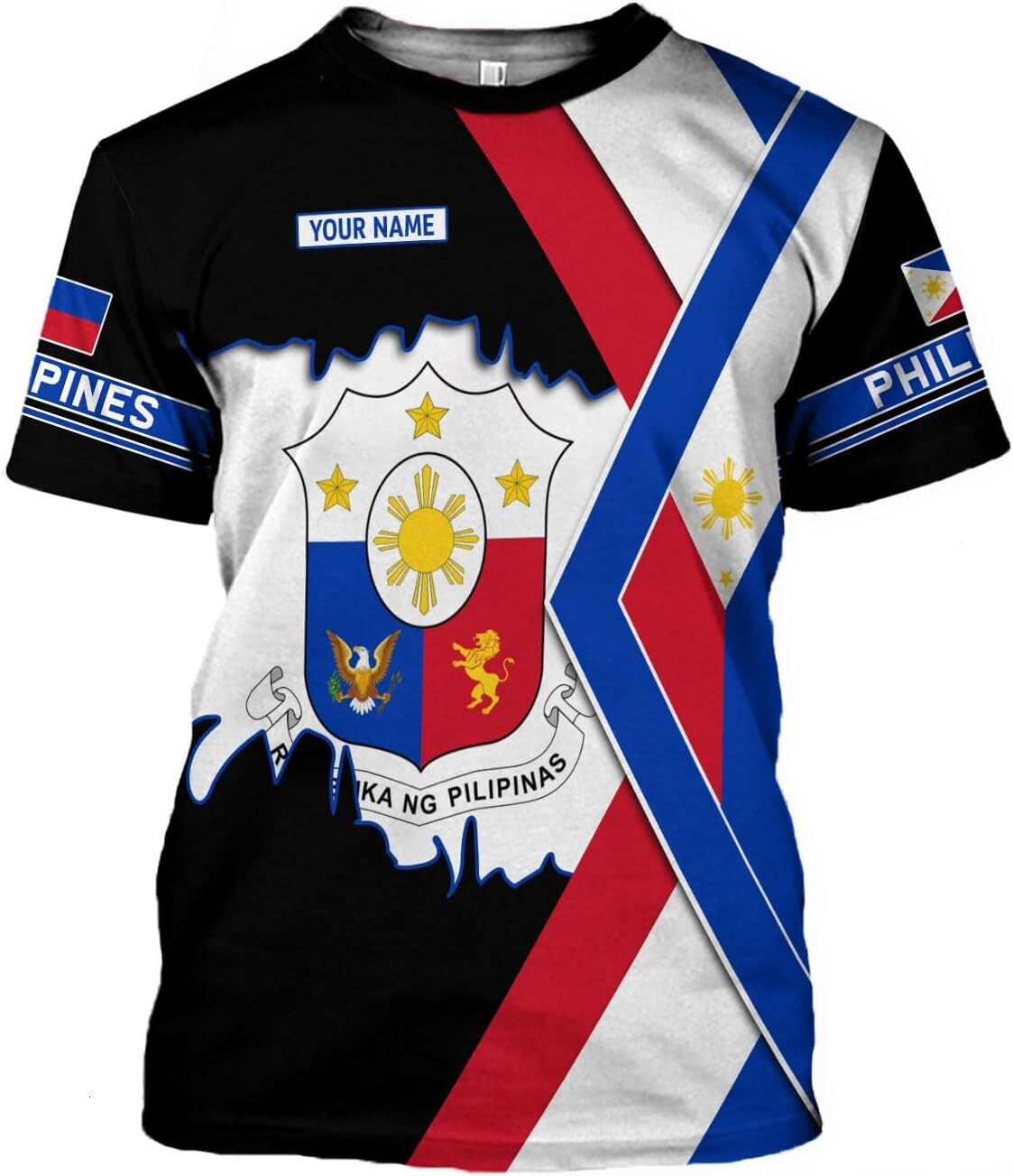 Mens T shirt Personalized Name Philippines Shirts 3D, Filipino Flag Pride Shirt Philippines Shirt Flag Tshirt for Men18 tee Casual tops summer clothes