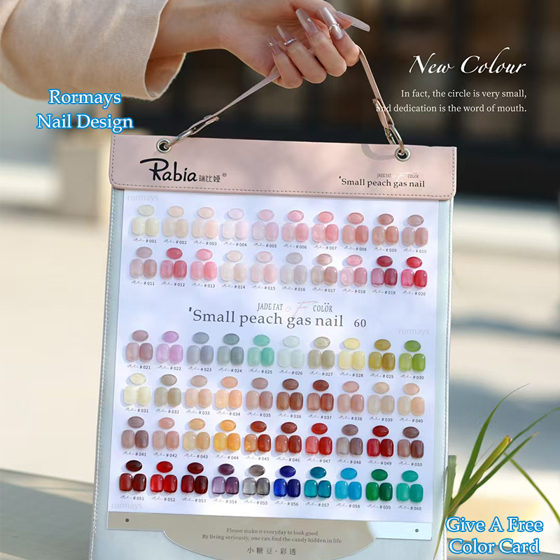 Rormays Rainbow Candy Color gel Polishing 60PCS Mixed Durable Soaked Color Jelly Varnish gel UV LED Whitening Kit Primer Finish Salon Wholesale Factor