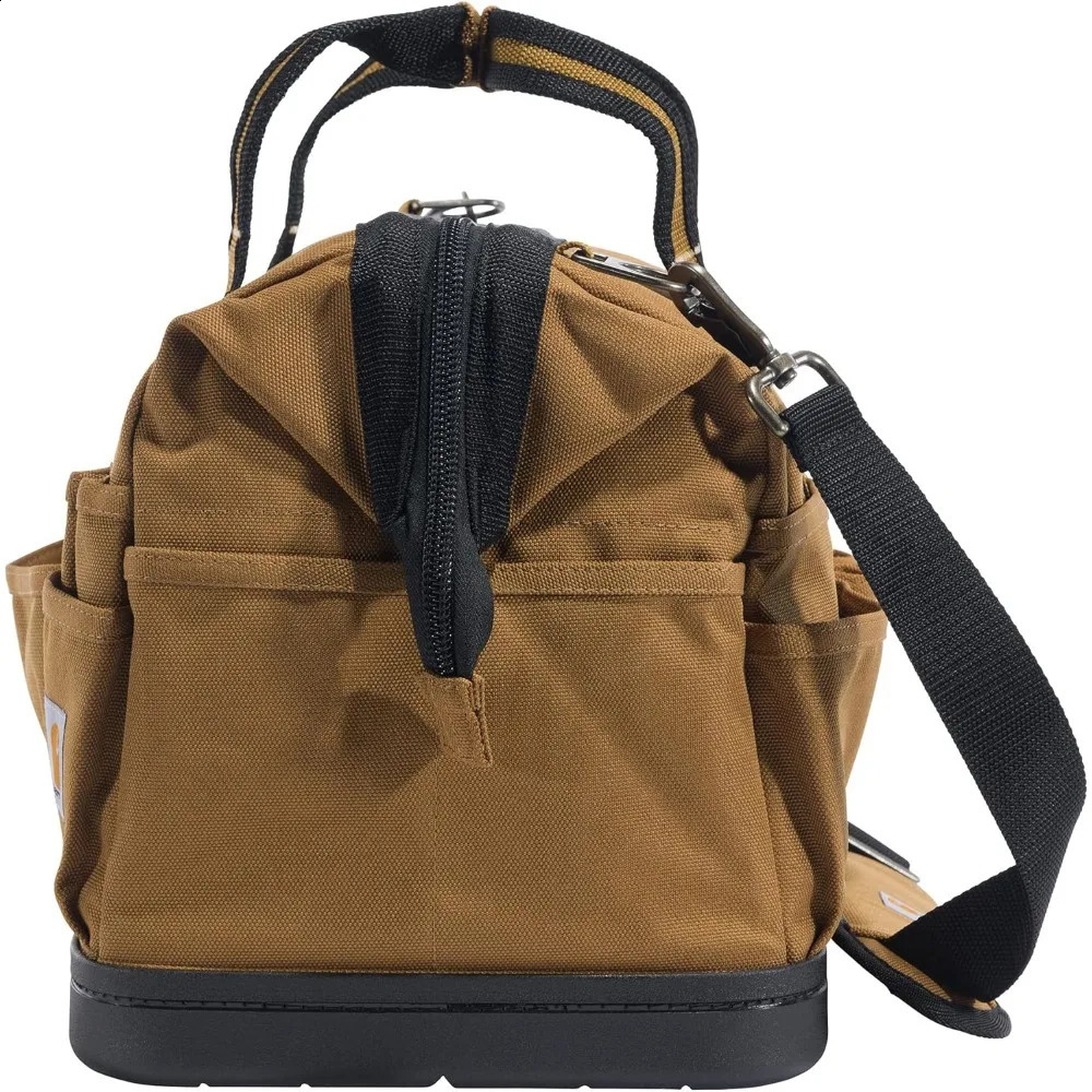 Ship from US 16 inch tool bag with molded base brown 250305FBB