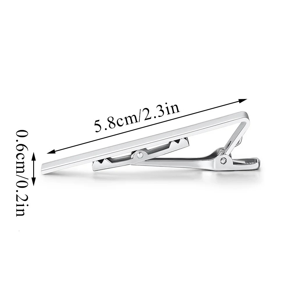 Tie Clip for Men Metal Copper Simple Bar Clasp Fashion Mens Classic Practical Clips Clamp Pin Jewelry Necktie Accessories 250228