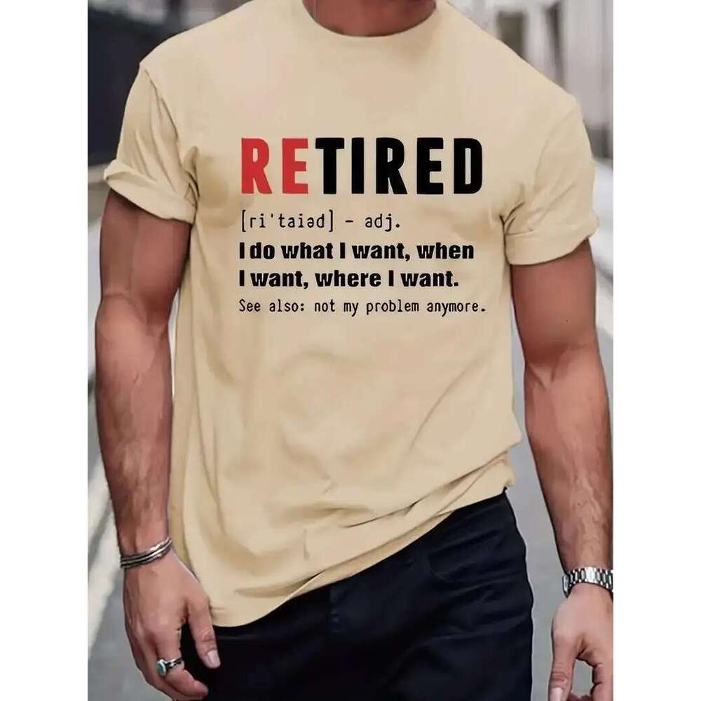 The interesting definition of "shrink" printed men's summer casual short sleeved cotton T-shirt top as a gift