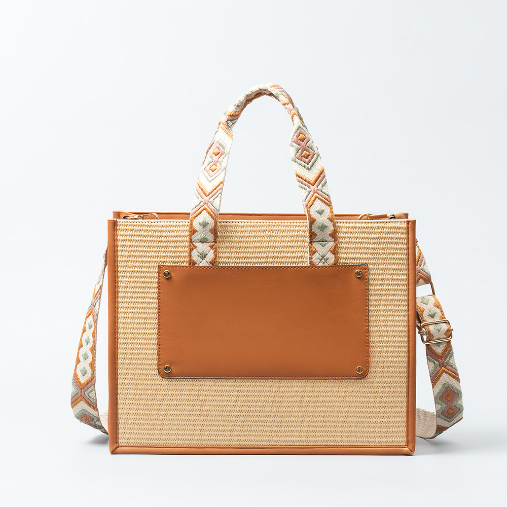 Grass Large Capacity Woven Tote New Commuting Women's Bag, High-End Feeling