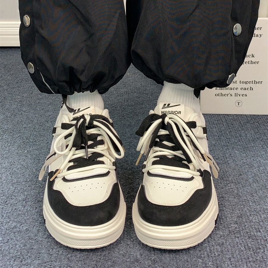 Huili 2025 Men's Shoes Black and White Panda Little White Shoes Couple Shoes New Versatile Trendy Fashion Campus Style Casual Board