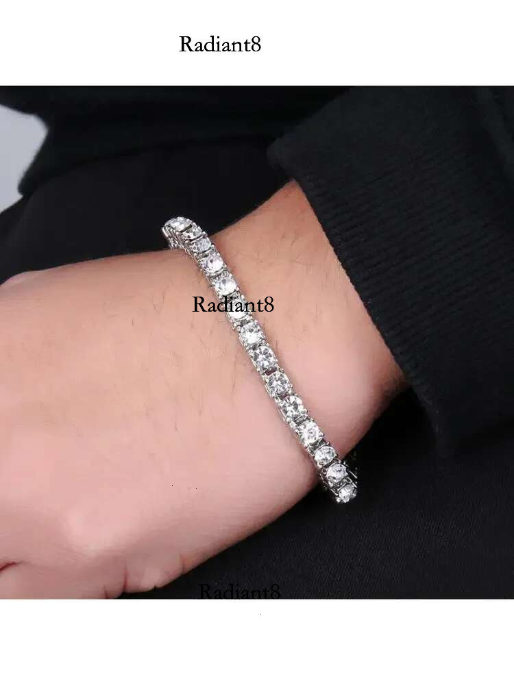 1 Row 5mm Round Zirconia Tennis Bracelet For Women/men 8/9/10inch Rhie Chain Gold Color Black Red Hip Hop Wedding Jewelry