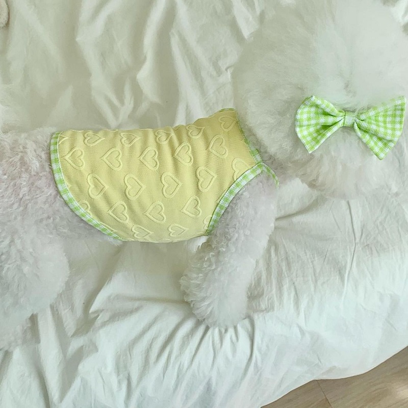 Cute Pet Dog Cooling Vest Summer Dog Clothes Pet Suspenders with Bow Chihuahua Yorkie Bichon Clothing Cat Items Girls Dog Shirt