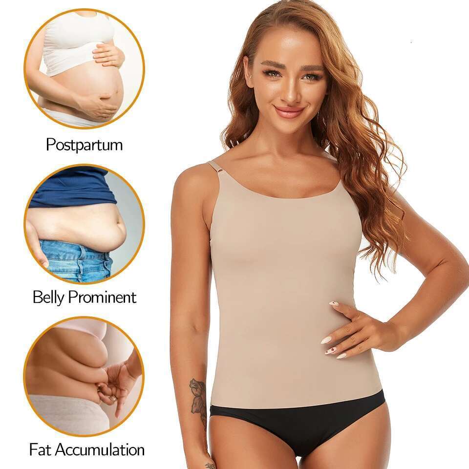 Shapewear Women Smooth Body Shaping Tank Top Tummy Control Camisole Slimming Compression Vest Undershirt KLMY