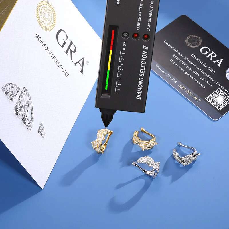 1pcs S Moissanite Thorns Circle Clip Earrings For Men No Pierced Iced Out Hip Hop Jewelry Male Rock Party Gift 2024 Trending