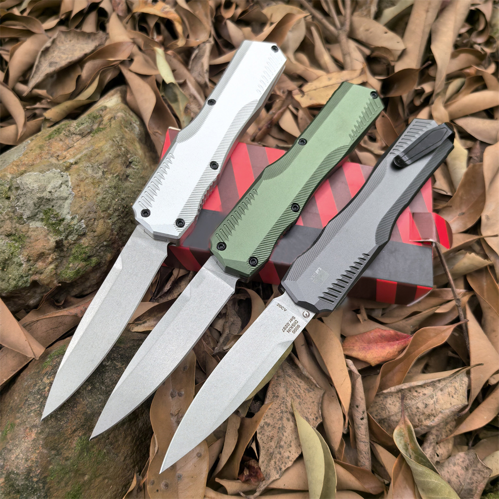 Everyday Carry Livewire 9000 OTF Pocket Knife T6 Aluminum Handle 20CV Stonewashed Blade Tactical Mliitary Outdoor Hunting Camping Survival Tool 7550 7200 7800