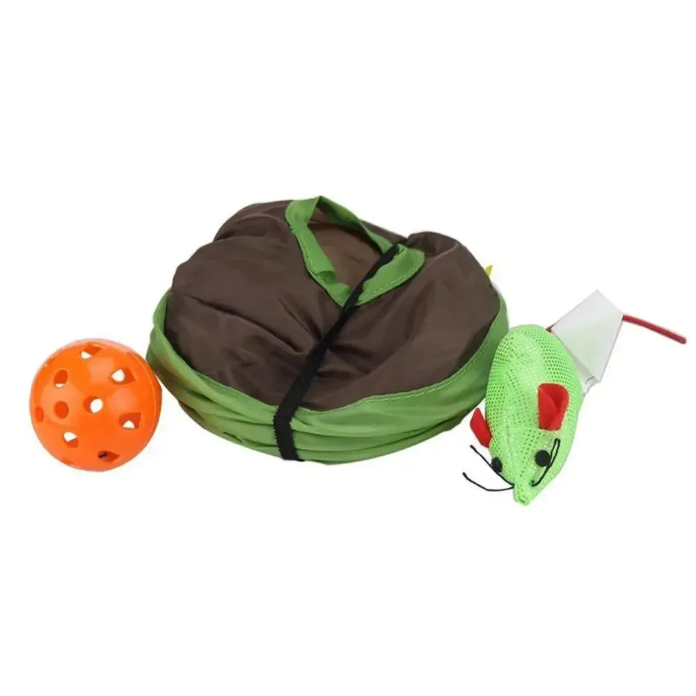Cat Tunnel Portable Mouse Cats Toys Cat Supplies Pet Cat Mice Game Foldable Nine-hole Mouse Hunt Toys Pet Products Kitten Toys