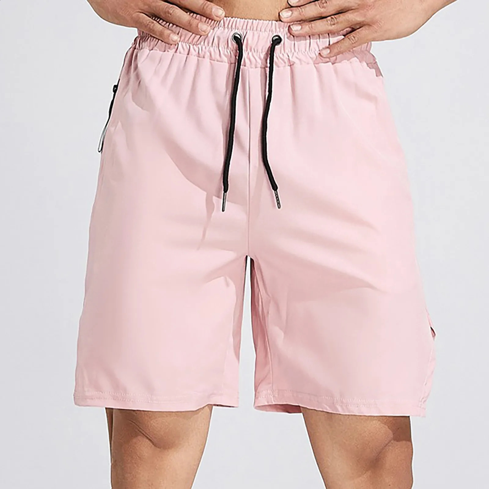 Swimming Trunks for Men Mens Summer Fitness Sports Leisure Solid Color Black Single Layer Athletic Shorts Big And Tall Z260314