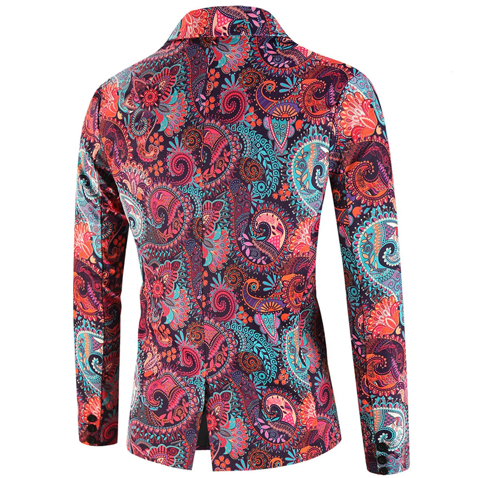 Printed Blazer Coats MenS Long Sleeve Lapel Suit Jackets Autumn Winter Slim Fit Outwear Casual Business Fashion Jacket 250304