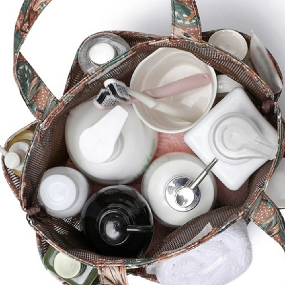 Ship from US Mesh Shower Caddy Tote Bag Portable for College Dorm Room Essentials Travel Beach Swimming Gym 250305FBB