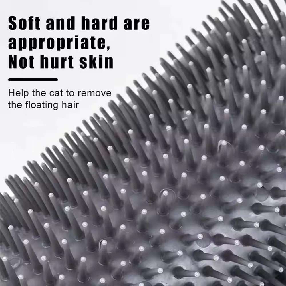 Pet Cat Scratching Scratcher Cat Corner Scrubber Massager Self Groomer Wall Brush Corner Cat Massager Grooming Comb with Catnip