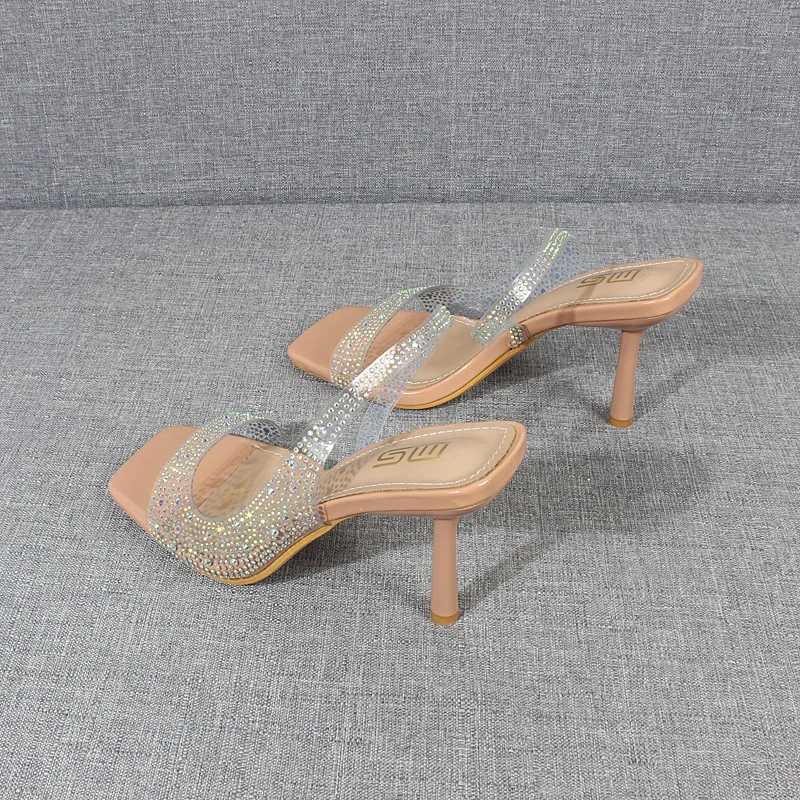 Sandals for Women 2024 Summer New PVC Crystal High Heel Sandals Stiletto Heel Ornamental Shoes Fi Party Sexy Womens SandalsXJ2500305
