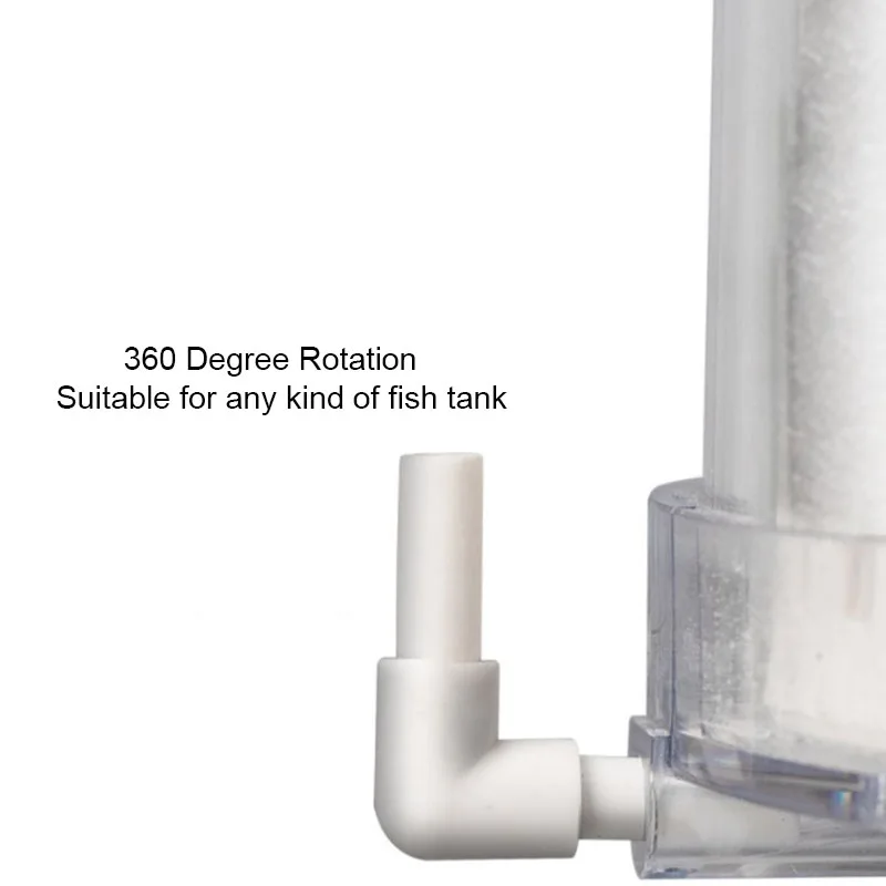 Aquarium Filter Fish Tank Fluidized Moving Bed Filter Bubble Bio Filter Media With Air Stone And Sponge Filters Transparent