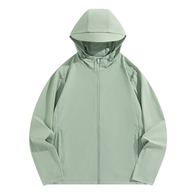 tracksuit New hooded men, with original gauze and ice sensation. Small brim sun protection women, outdoor breathable skin clothing for men
