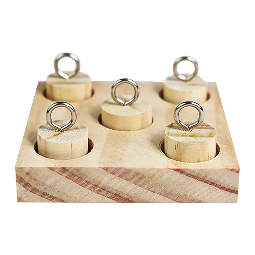 2 Sets Parrot Educational Toy Conure Toys Foraging Bird Train Supply Wood Intelligence