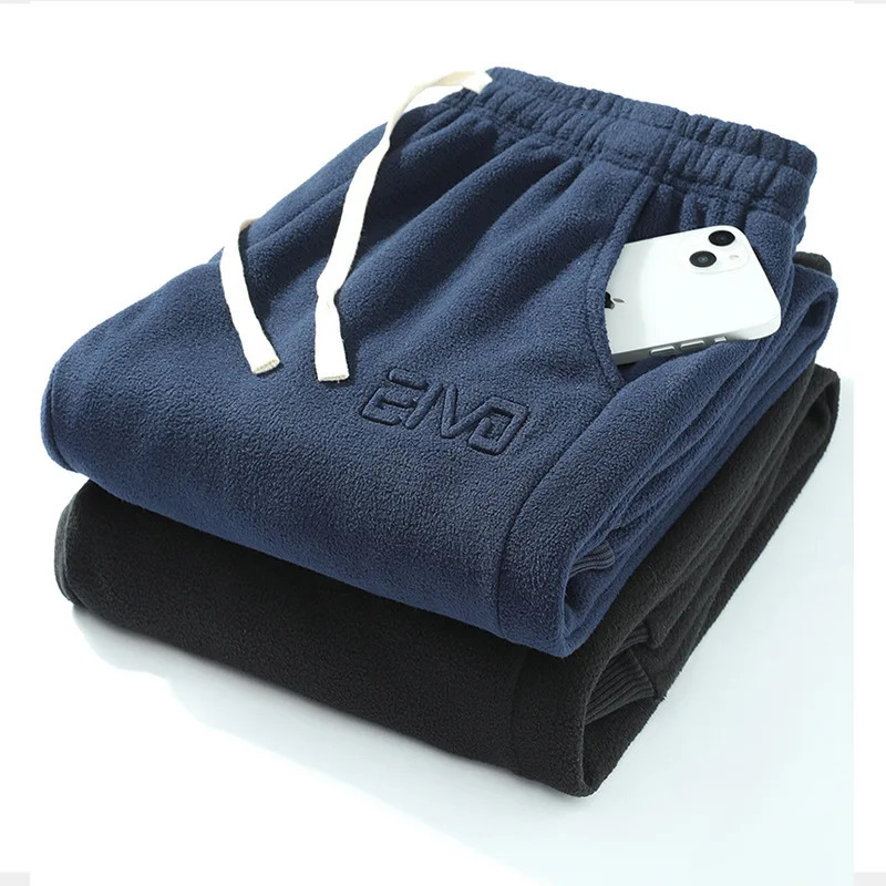Winter Thick Polar Fleece Warm Sweatpants Men Streetwear Drawstring Casual Jogger Pants Male Loose Thermal Trousers 10xl 9xl 8xl 250304