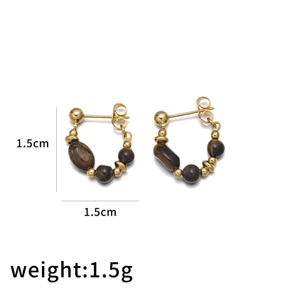 Mirad niche tiger eye stone titanium necklace, high-end sweater chain, versatile ins style stainless steel for women