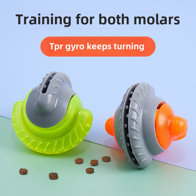 Pet Supplies TPR Gyro Leaky Food Ball Curve Rolling Dog Self-Hi Teeth Grinding Teddy Dou Nibbling Dog Toy