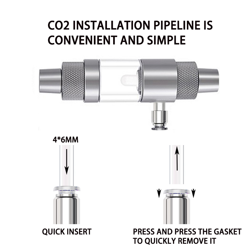 Aquarium DIYCO2 Diffuser Metal CO2 Nebulizer Fish Tank CO2 Steel Cylinder Generator Equipment Accessories External CO2 Diffuser