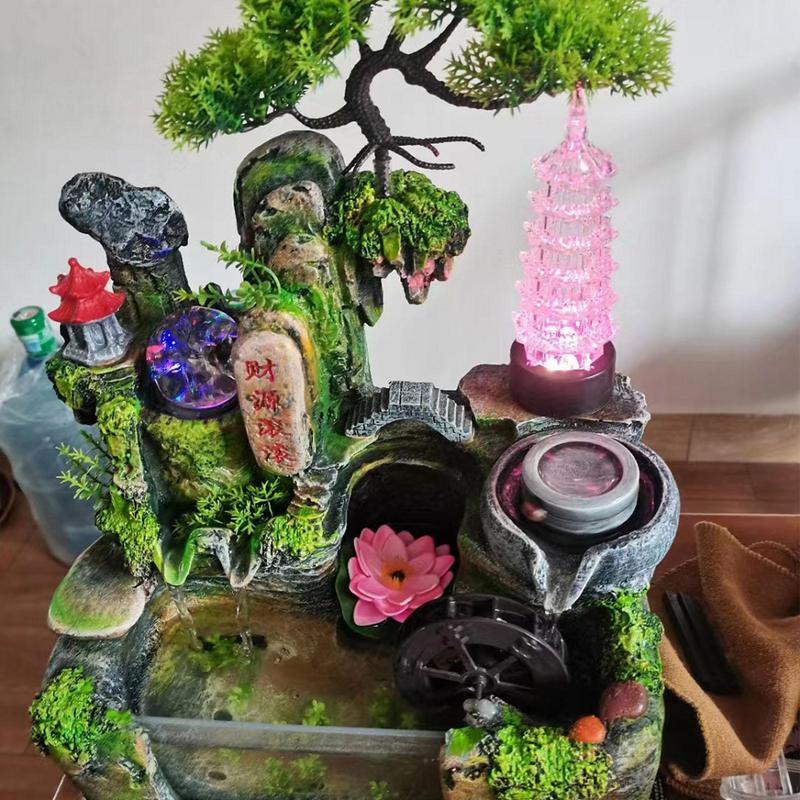 Aquarium Fish Tank Decorations Glowing Effect Pagoda Shape Landscaping Colorful Underwater Lamp Simulation Fish Tank Decorations