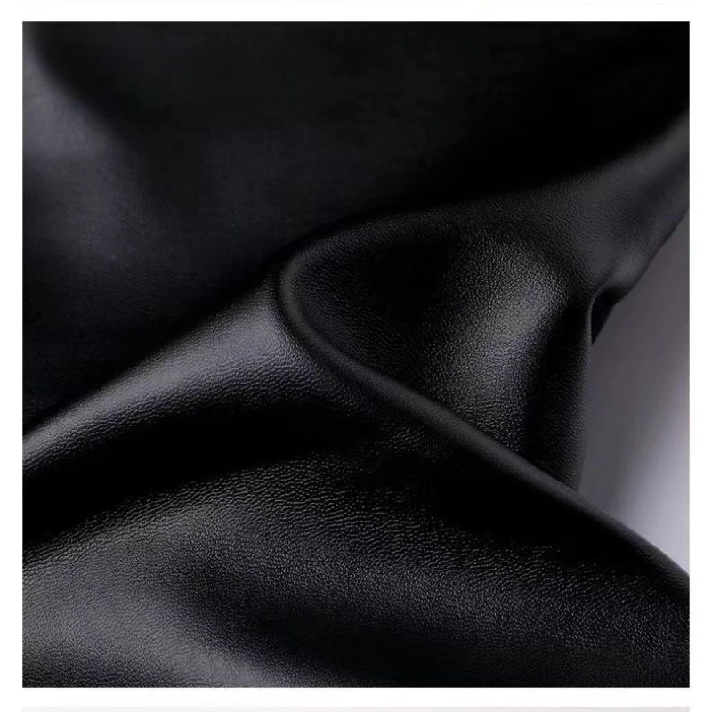 Windproof Slim Leather Pants for Men Thickened Warm Motorcycle Trousers Autumn and Winter Black Man 250304
