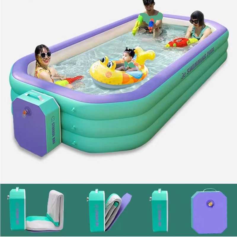 Large Swimming Pools 2.1M/2.6M/ 3M Inflatable Swimming Pool Outdoor Portable For Kids Family Bath country house Removable PoolsXJ250305